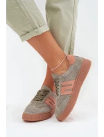 Dámské tenisky z pravé semiše Zelené model 22026533 - EVENTO Dámské tenisky z pravé semiše Zelené model 22026533 - EVENTO