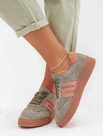 Dámské tenisky z pravé semiše Zelené Delyssia