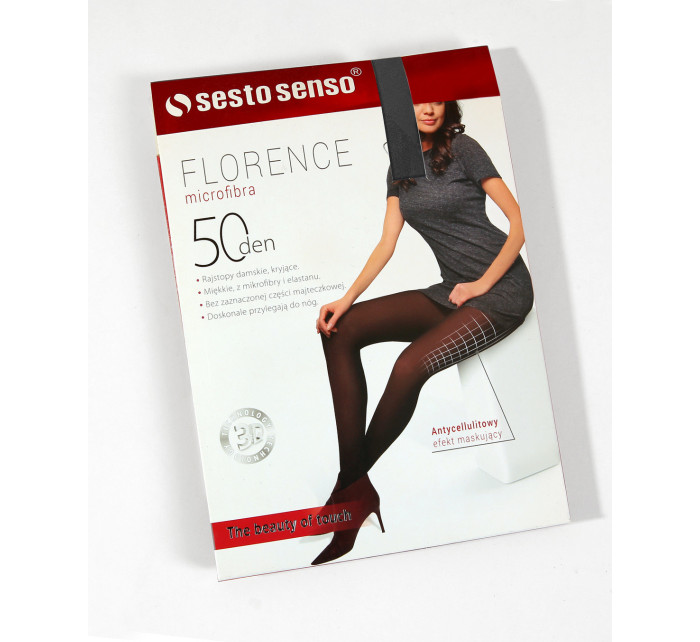 Sesto Senso Anticelulitidní punčochové kalhoty 50 Den 3D Microfiber Florence Graphite