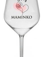 DÍKY MAMINKO - čirá nerozbitná sklenice na víno 470 ml