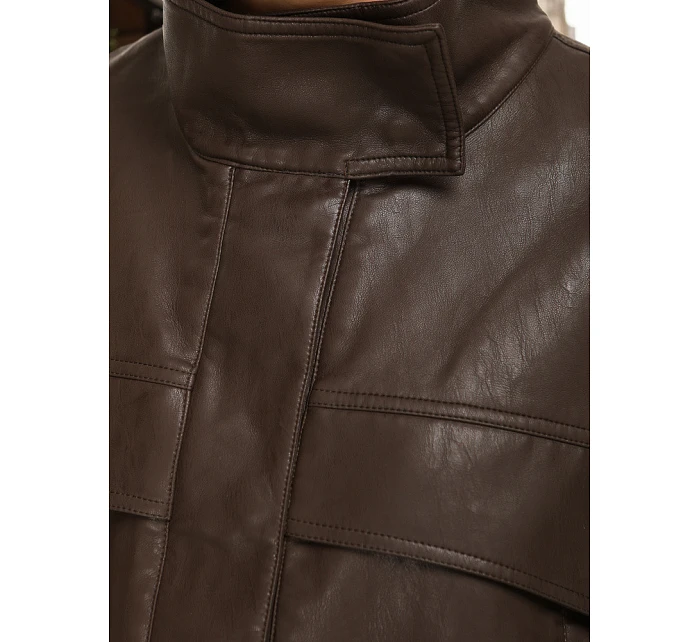 Kurtka damska z oversize z  brązowa model 22042898 - FashionStreet