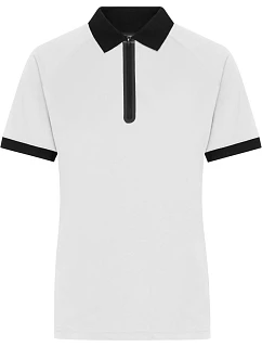 Daiber JN 1307 Dámské piqué polo se zipem 02.1307 white/black