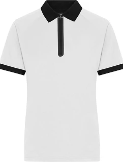 JN Dámské piqué polo se zipem 02. white/black model 22531380 - Daiber