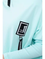 Oversize mikina s asymetrickými boky mint