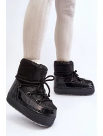 Dámské zimní boty s mašlí černé model 21644967 - Boto Dámské zimní boty s mašlí černé model 21644967 - Boto