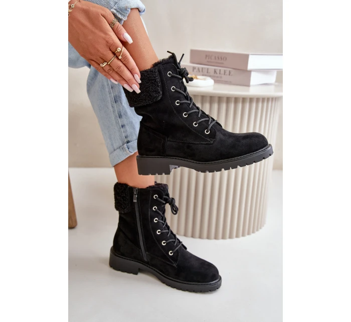Dámské podšité boty workery na zip černé Mivael Dámské podšité boty workery na zip černé Mivael
