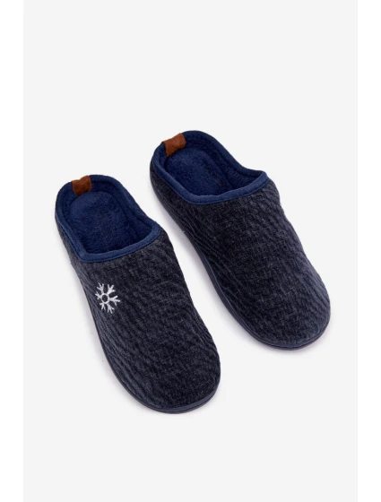 Pánské domácí pantofle tmavě modré model 21821690 - Boto Pánské domácí pantofle tmavě modré model 21821690 - Boto