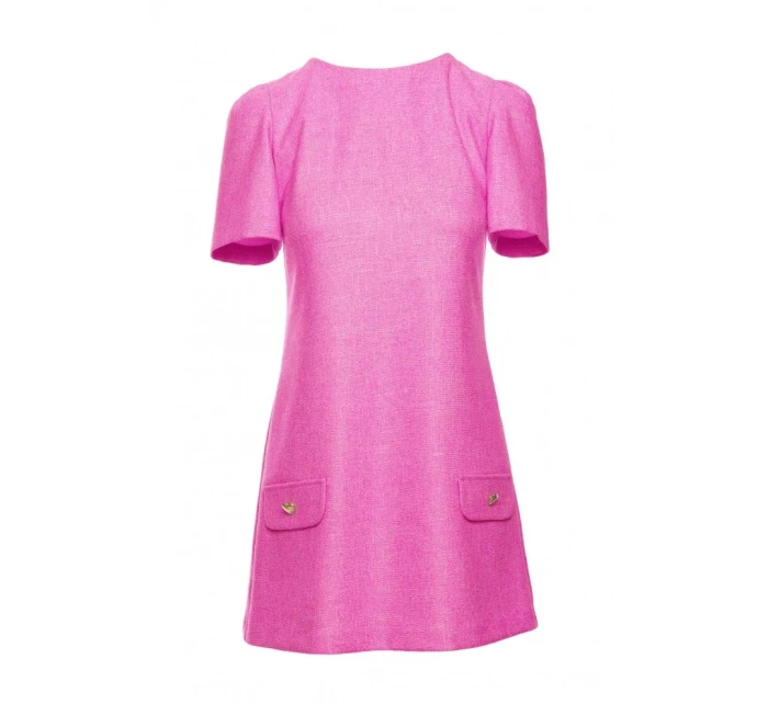 M855 Mini šaty do A - fuchsiové