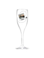 Personalizovaná nerozbitná prosecco sklenice s fotkou a cestovatelským motivem Personalizovaná nerozbitná prosecco sklenice s fotkou a cestovatelským motivem