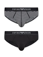 Pánské slipy 2PACK   s proužkem  model 19009203 - Emporio Armani