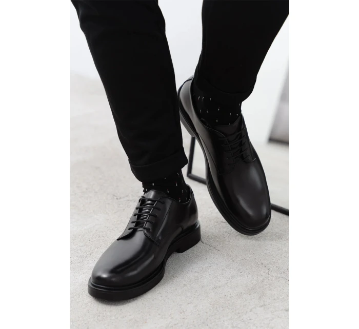 Pánské ponožky 056-206 černé se vzorem - Steven Pánské ponožky 056-206 černé se vzorem - Steven