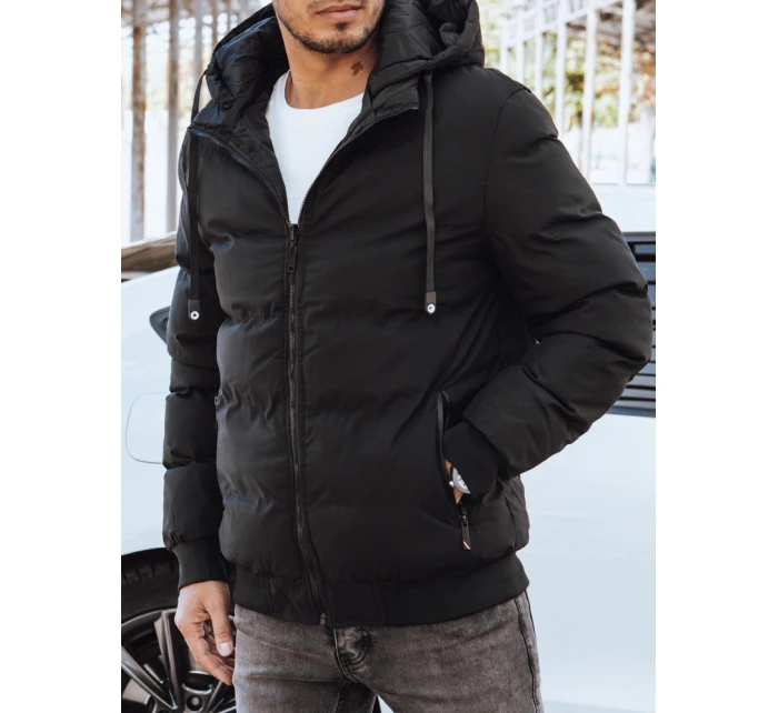 Pánská oboustranná bunda černá Dstreet TX4298 Pánská oboustranná bunda černá Dstreet TX4298