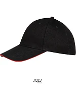 SOL'S Buffalo 6 panelová baseballová kšiltovka 25.8100 black/red SOL'S Buffalo 6 panelová baseballová kšiltovka 25.8100 black/red