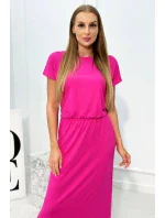 Viskózové šaty s kapsami fuchsie Viskózové šaty s kapsami fuchsie