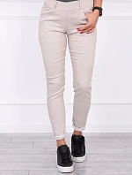 Kalhoty barevné džínové béžové