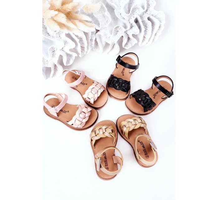 Dětské Sandály S Hadím Vzorem Zlaté Baxlee Dětské Sandály S Hadím Vzorem Zlaté Baxlee