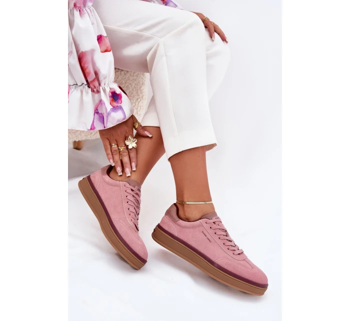 Semišové Dámské Tenisky Růžové model 21703337 - Daniel Lopez Just Dare Semišové Dámské Tenisky Růžové model 21703337 - Daniel Lopez Just Dare