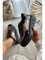 Kožené Lnáčkové Polobotky pro Ženy na Platformě Artiker 57C2044 Černé