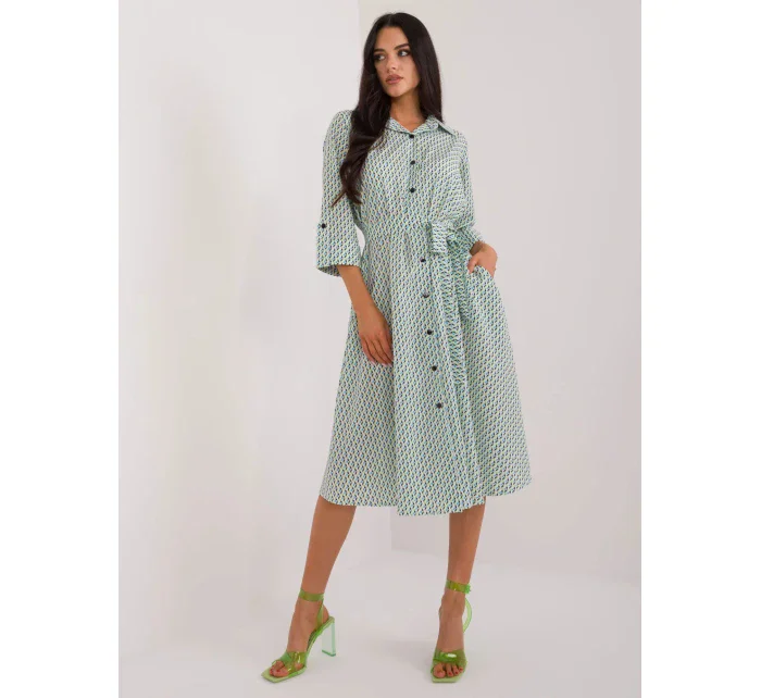 Dámské šaty LK SK 509673.13 bílo-zelené - FPrice