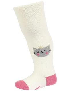 Dívčí vzorované punčocháče 0-2 roky OFF WHITE 62-74