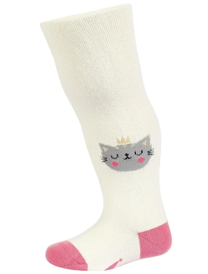 Dívčí vzorované punčocháče 0-2 roky OFF WHITE 62-74