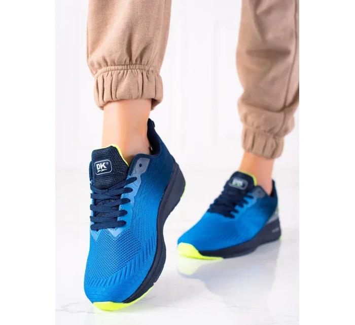 Trendy modré  tenisky dámské bez podpatku