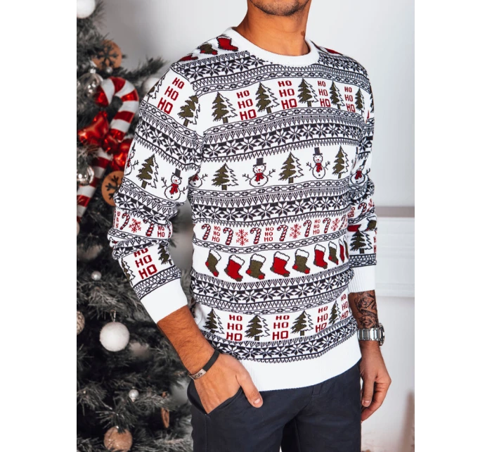 Pánský vánoční svetr bílý Dstreet model 21971839 - FashionStreet