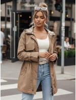 Dámská přechodná bunda parka MOZA tmavě béžová FashionStreet TY4284
