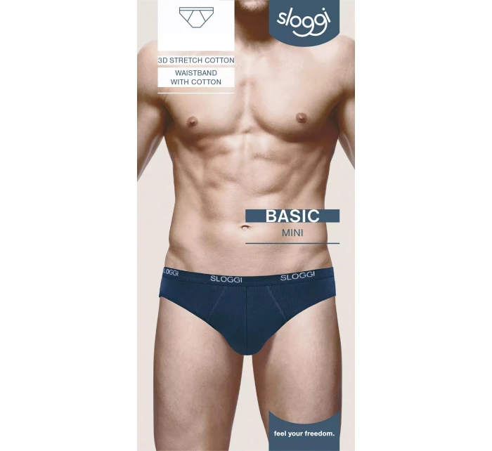 Pánské slipy men Basic Mini - NIGHT BLUE - tm. modré 0080 - SLOGGI Pánské slipy men Basic Mini - NIGHT BLUE - tm. modré 0080 - SLOGGI