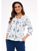 pyžamo  2 3/4 S2XL dámské rozepínací model 21238275 - Cornette