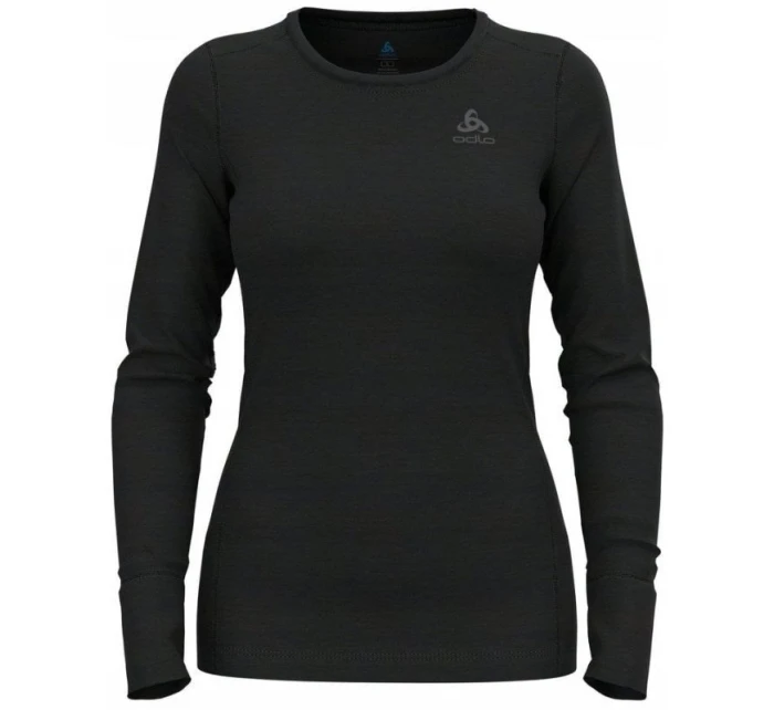 Odlo BL TOP crew neck l/s MERINO 200 dámské tričko velikost S Black