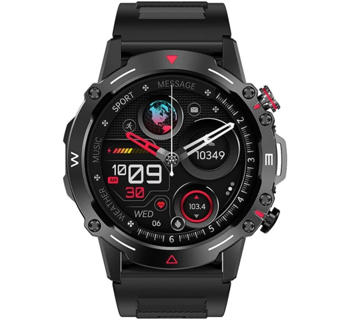 VELTORI VT110-1 Smartwatch Černý silikonový řemínek VELTORI VT110-1 Smartwatch Černý silikonový řemínek