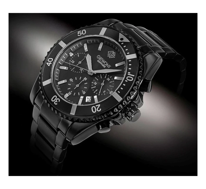 Pánské hodinky Giewont Chronograph Sapphire Black Titanium GW3970-B1 Pánské hodinky Giewont Chronograph Sapphire Black Titanium GW3970-B1