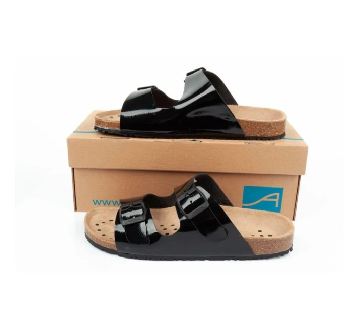 Sandály Black W pracovní žabky model 17524799 - Abeba Sandály Black W pracovní žabky model 17524799 - Abeba