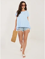 IT BZ halenka FL10332.80 světle modrá IT BZ halenka FL10332.80 světle modrá
