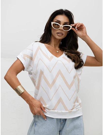 Bluzka RV BZ model 22123697 beżowy - FPrice