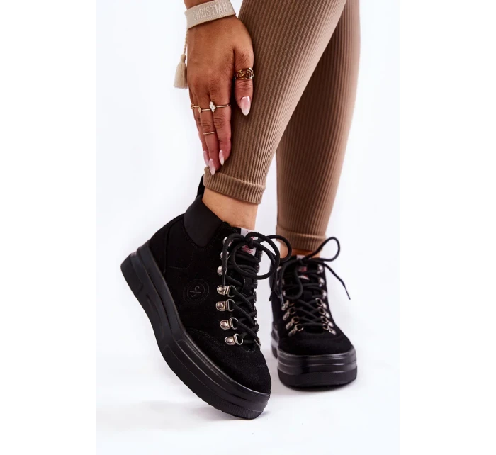 Boty Cross Jeans KK2R4074C Černé Boty Cross Jeans KK2R4074C Černé