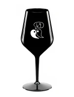69 - černá nerozbitná sklenice na víno 470 ml