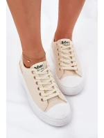 Dámské sportovní boty LCW-24-44-2464L Světle béžová s bílou - Lee Cooper