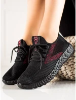 Moderní dámské černé tenisky bez podpatku Moderní dámské černé tenisky bez podpatku