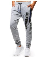 Pánské světle šedé teplákové kalhoty model 21964151 - Dstreet Pánské světle šedé teplákové kalhoty model 21964151 - Dstreet