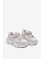 Dětské sportovní boty tenisky na suchý zip bílé Selinea Dětské sportovní boty tenisky na suchý zip bílé Selinea