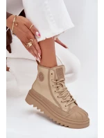 Vysoké Dámské Tenisky Zateplené Big Star OO274A356 Béžové Vysoké Dámské Tenisky Zateplené Big Star OO274A356 Béžové