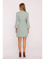 model 21296043 Šaty s širokými manžetami mátové - Moe model 21296043 Šaty s širokými manžetami mátové - Moe