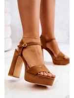 Dámské elegantní sandály Big Star - hnědé Dámské elegantní sandály Big Star - hnědé