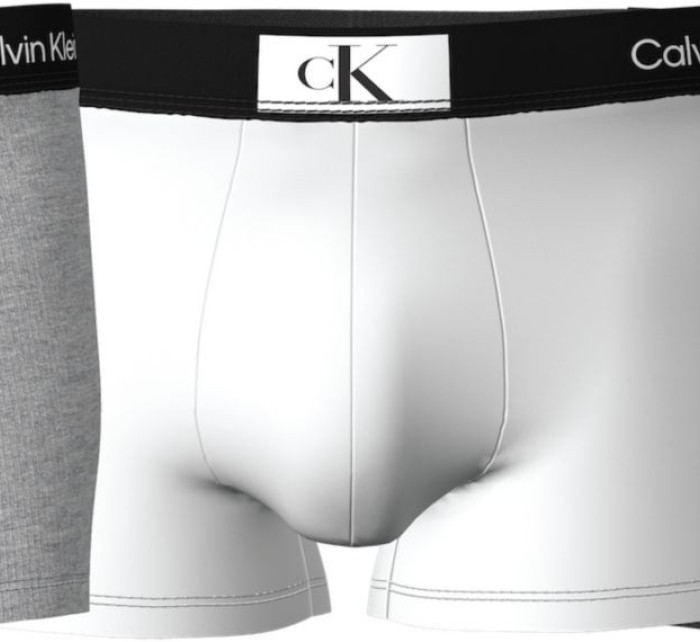 Pánské trenky 3 Pack Trunks CK96 000NB3528A6H3 černá/bílá/šedá - Calvin Klein