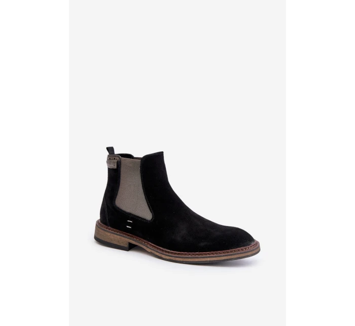 Pánské kotníkové boty Chelsea model 21800740 Černá - Big Star Pánské kotníkové boty Chelsea model 21800740 Černá - Big Star