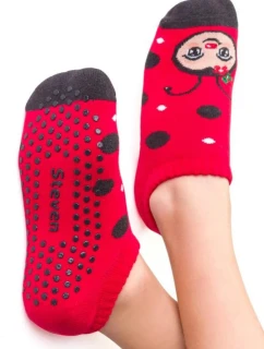 DĚTSKÁ FROTÉ OBUV S ABS 134 ČERVENÁ 32-34