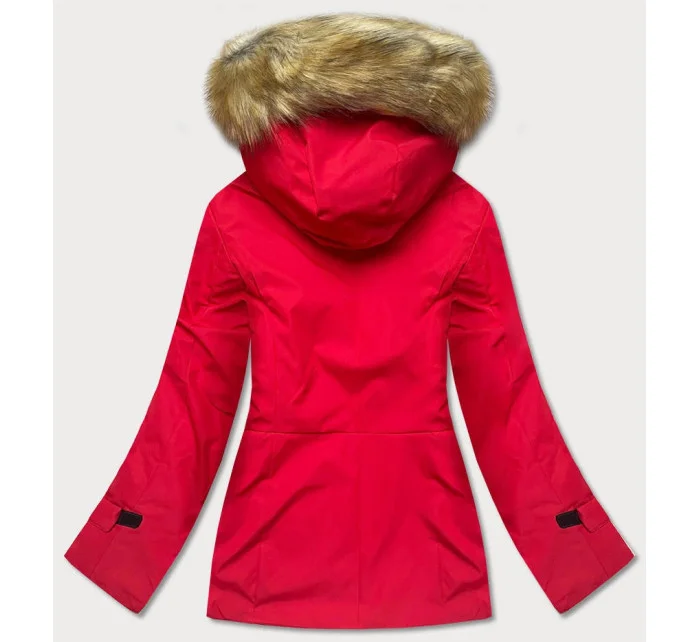 ZIMOWA KURTKA DAMSKA Z KAPTUREM CZERWONA model 21242564 - Ann Gissy