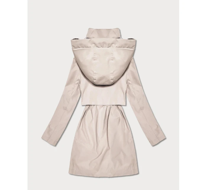 Prosta kurtka damska na podszewce Goodlookin jasny beżowy (KK60409-5#) Prosta kurtka damska na podszewce Goodlookin jasny beżowy (KK60409-5#)